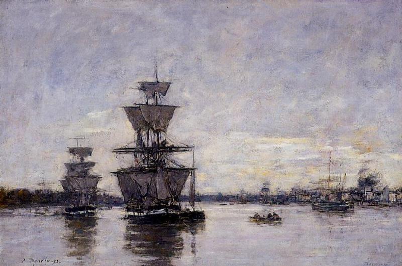 The Port of Bordeaux (1875) - Eugène Boudin Tablo