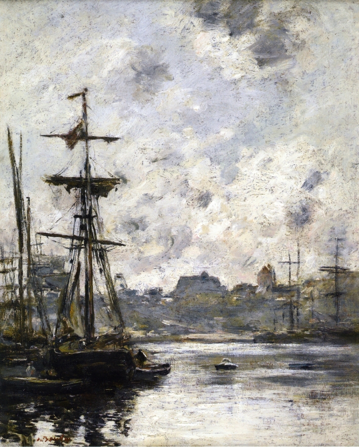 The Port, Fecamp (1893) - Eugène Boudin Tablo