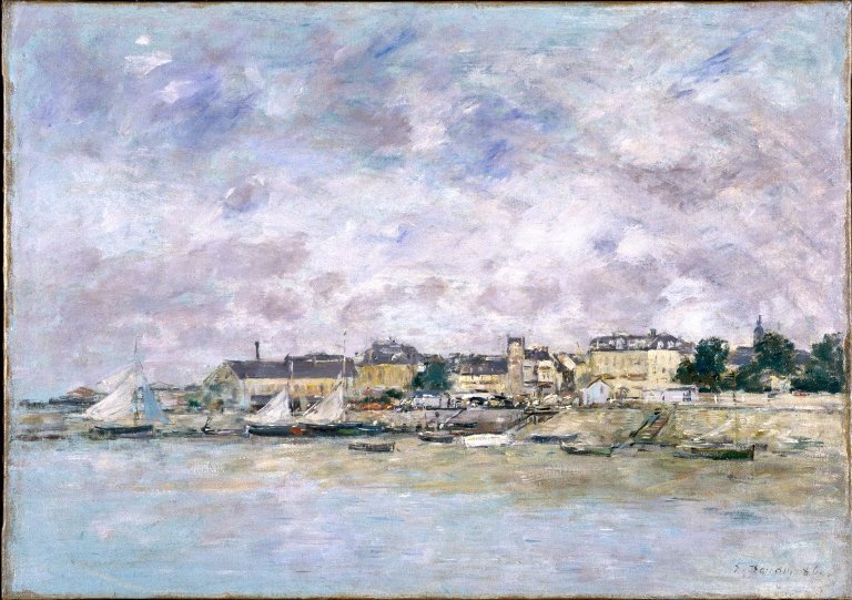 The Port, Trouville (1886) - Eugène Boudin Tablo