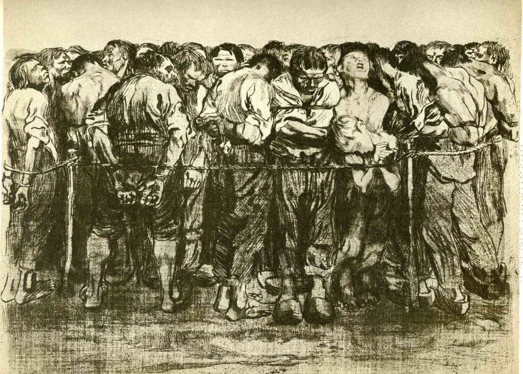 The Prisoners (1908) - Käthe Kollwitz Tablo