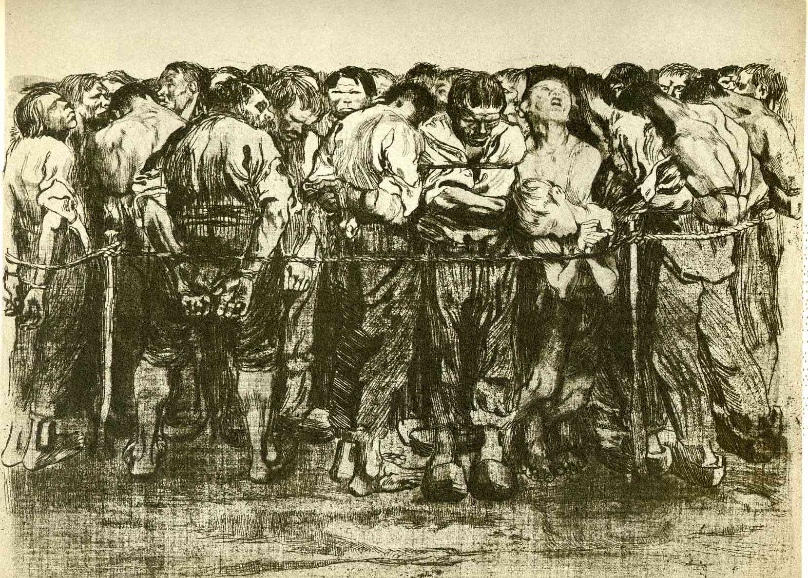 The Prisoners (1908) - Käthe Kollwitz Tablo