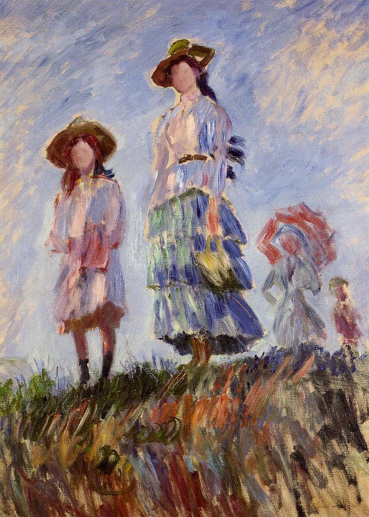 The Promenade (study) (1886) - Claude Monet Tablo