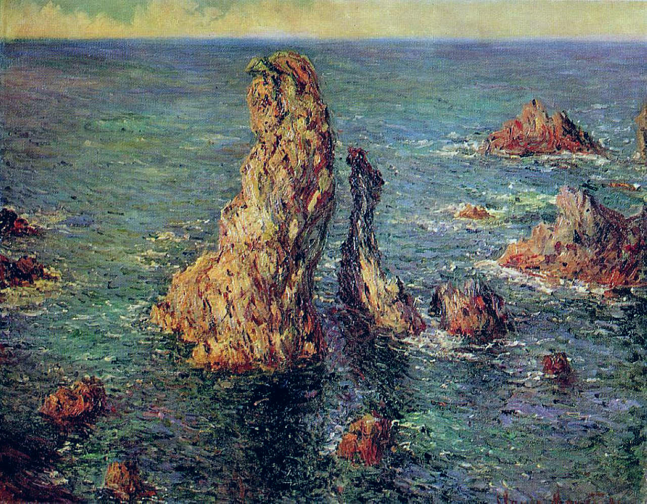 The Pyramids at Port Coton (1886) - Claude Monet Tablo