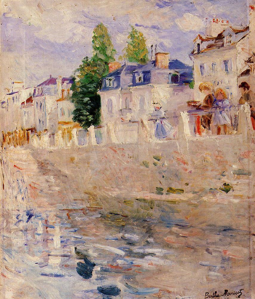 The Quay at Bougival (1883) - Berthe Morisot Tablo