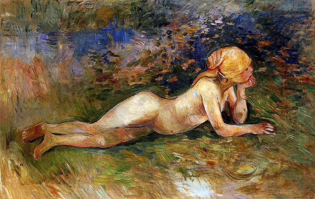 The Reclining Shepherdess (1891) - Berthe Morisot Tablo