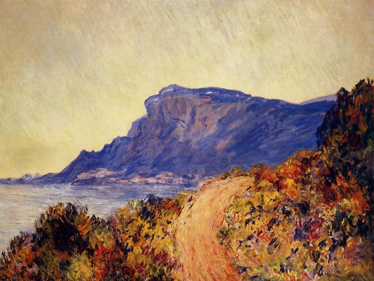 The Red Road at Cap Martin, near Menton (1884) - Claude Monet Tablo