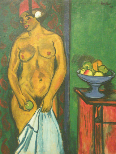 The Red Turban (1911) - Max Pechstein Tablo