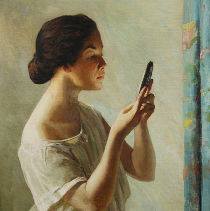 The Reflection - Edward E. Simmons Tablo