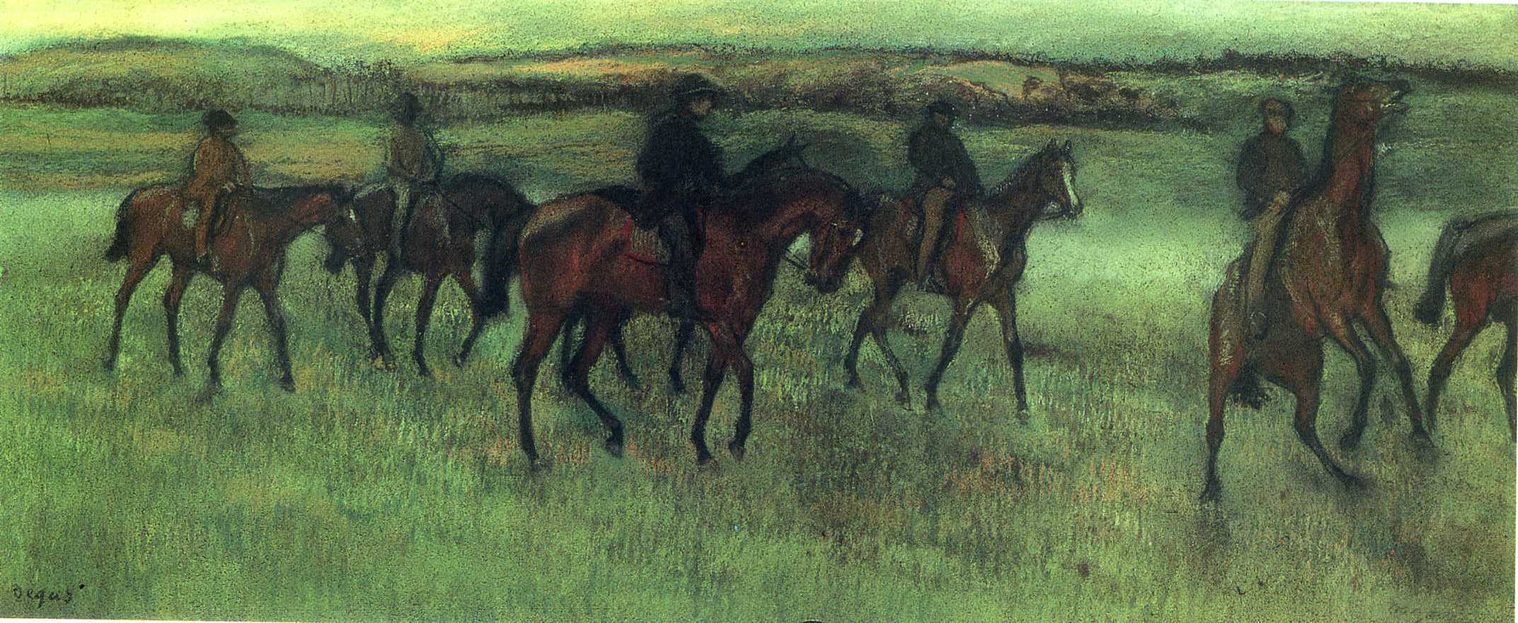 The Riders (1875) - Edgar Degas Tablo