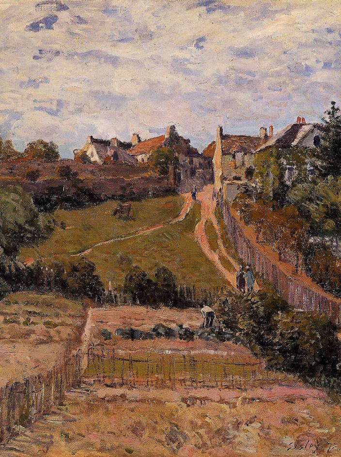 The Rising Path (1875) - Alfred Sisley Tablo