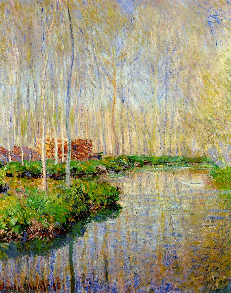 The River Epte (1885) - Claude Monet Tablo