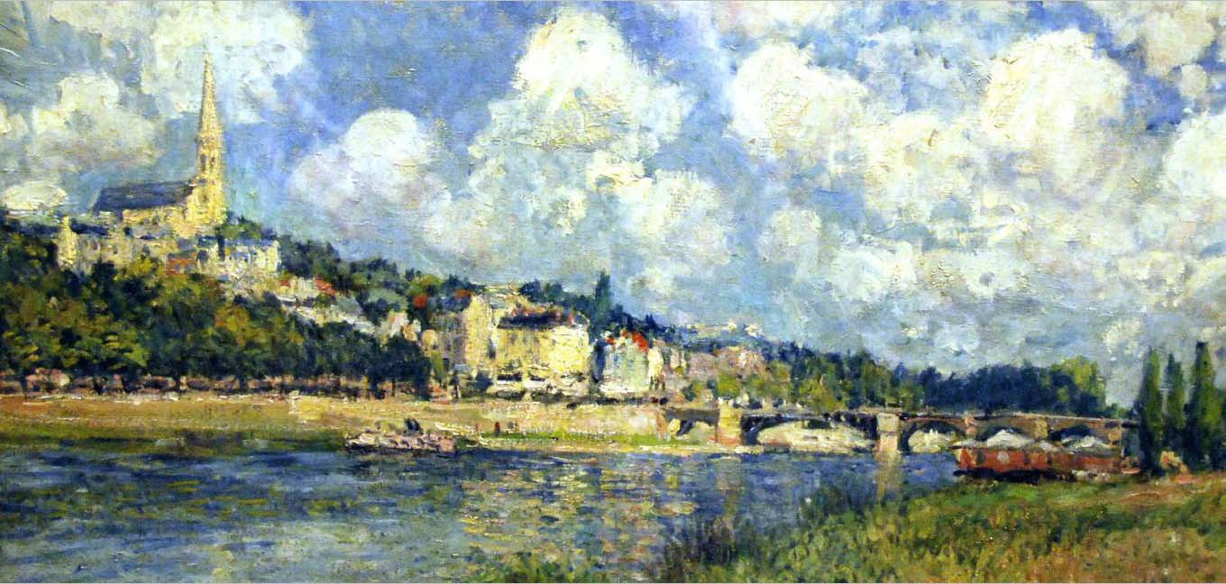 The River at Saint Cloud - Alfred Sisley Tablo