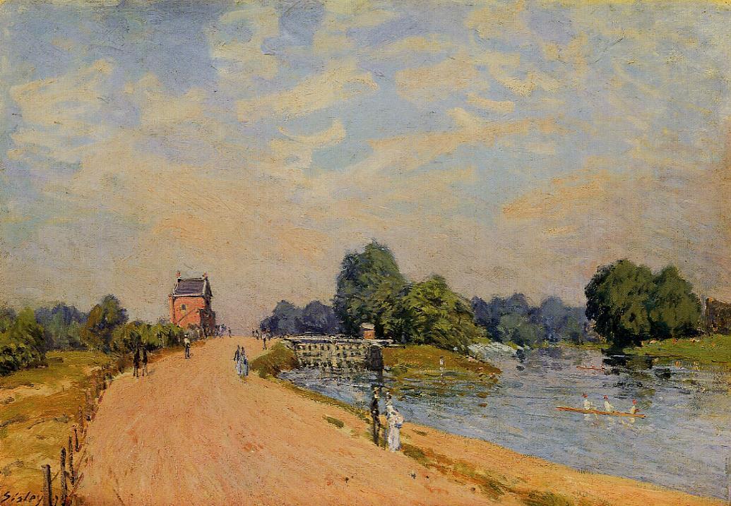The Road from Hampton Court (1874) - Alfred Sisley Tablo