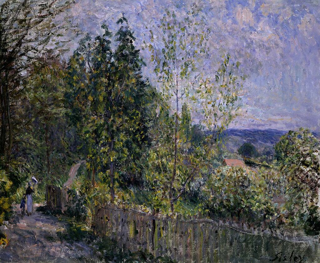 The Road in the Woods (1879) - Alfred Sisley Tablo