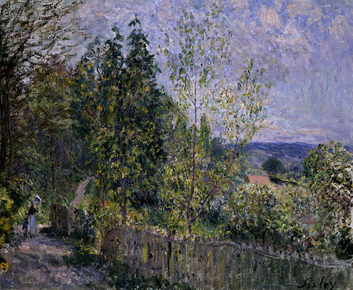The Road in the Woods (1879) - Alfred Sisley Tablo