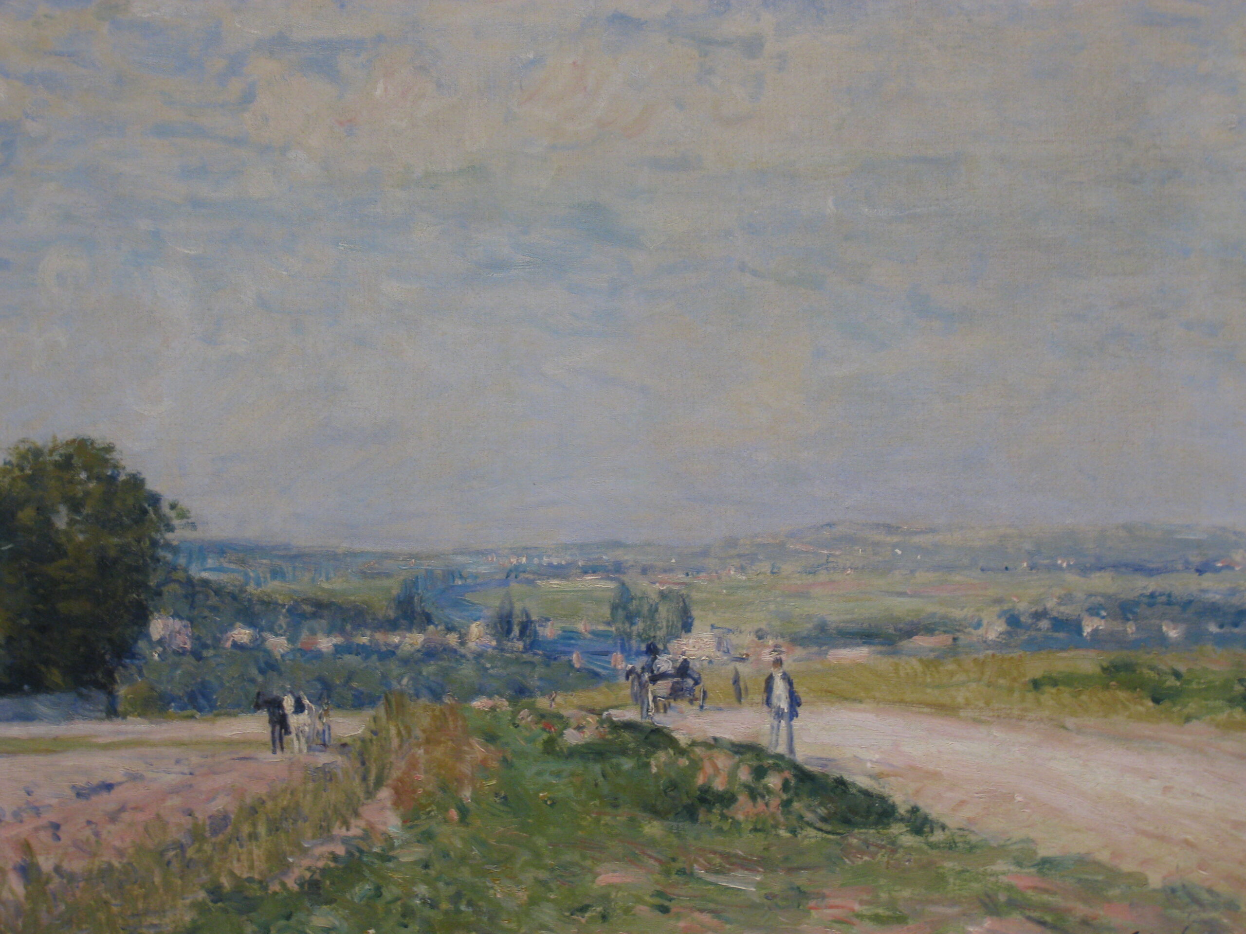 The Road to Louveciennes Montbuisson - Alfred Sisley Tablo