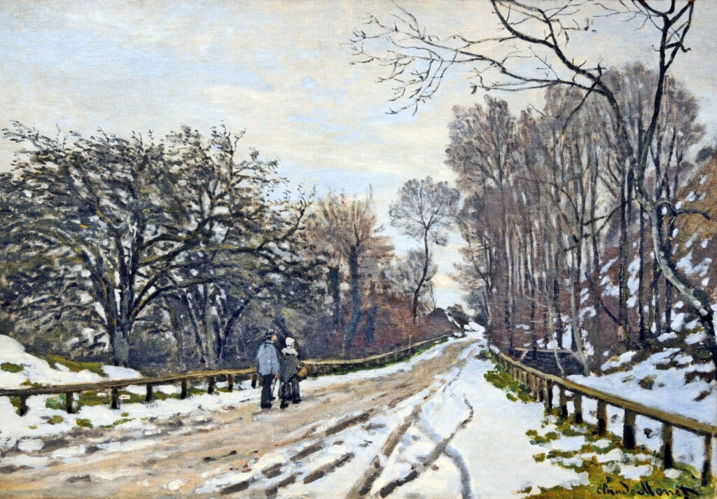 The Road to the Farm of Saint Simeon (1867) - Claude Monet Tablo