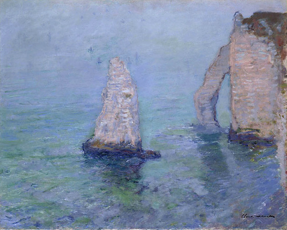 The Rock Needle and Porte d’Aval, Etretat (1885) - Claude Monet Tablo