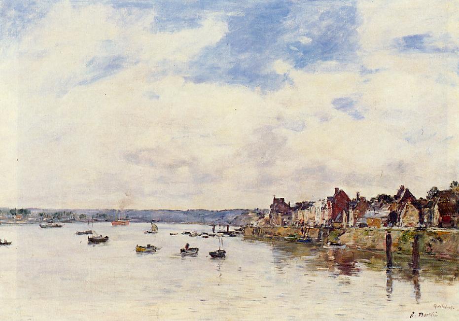 The Rocks at Saint Vaast la Hougue (1892) - Eugène Boudin Tablo