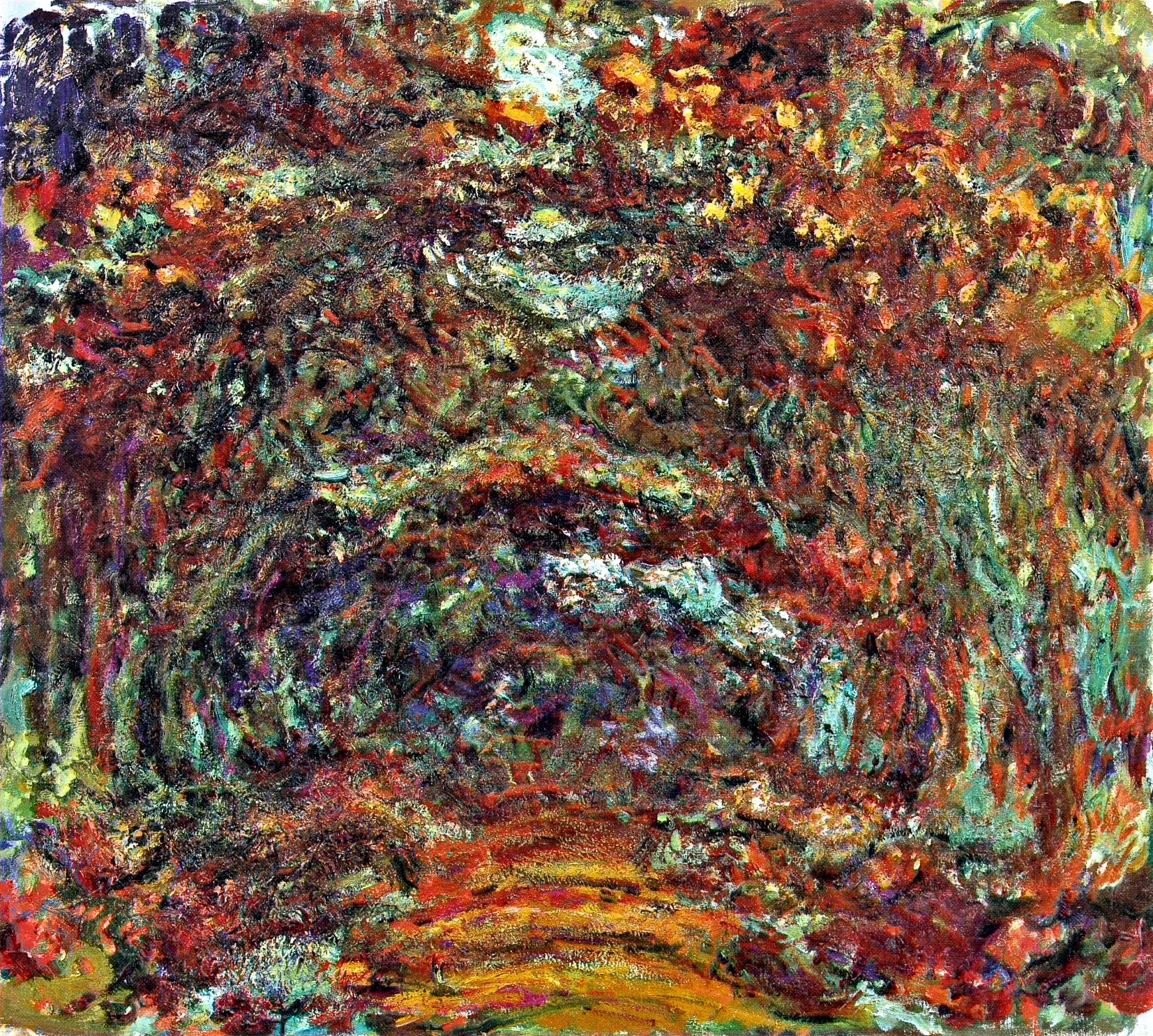 The Rose Path, Giverny (1920) - Claude Monet Tablo