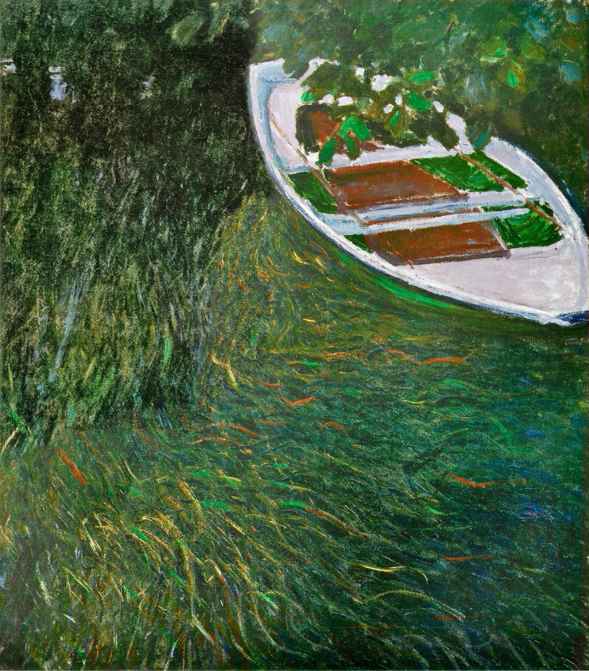 The Row Boat (1887) - Claude Monet Tablo