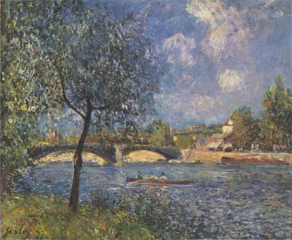 The Rowers (1877) - Alfred Sisley Tablo