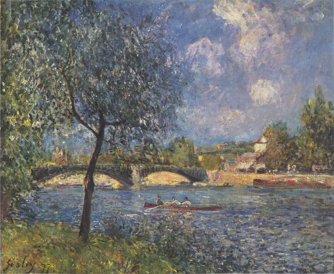 The Rowers (1877) - Alfred Sisley Tablo