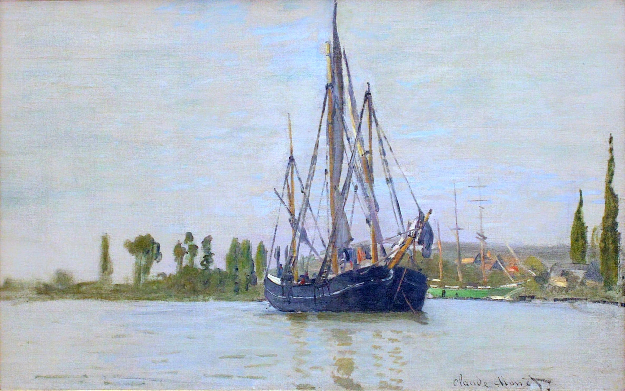 The Sailing Boat (1871) - Claude Monet Tablo