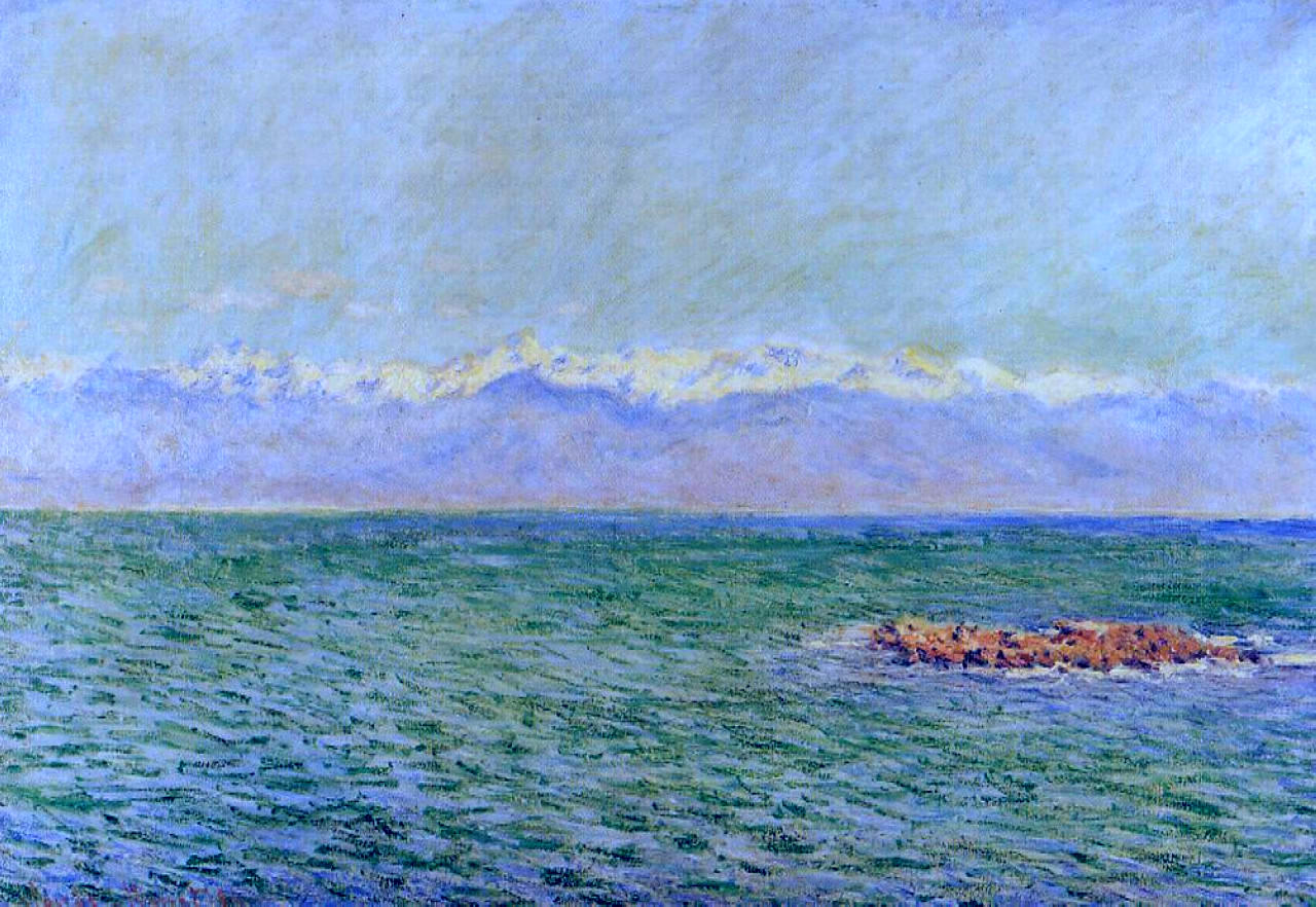 The Sea and the Alps (1888) - Claude Monet Tablo