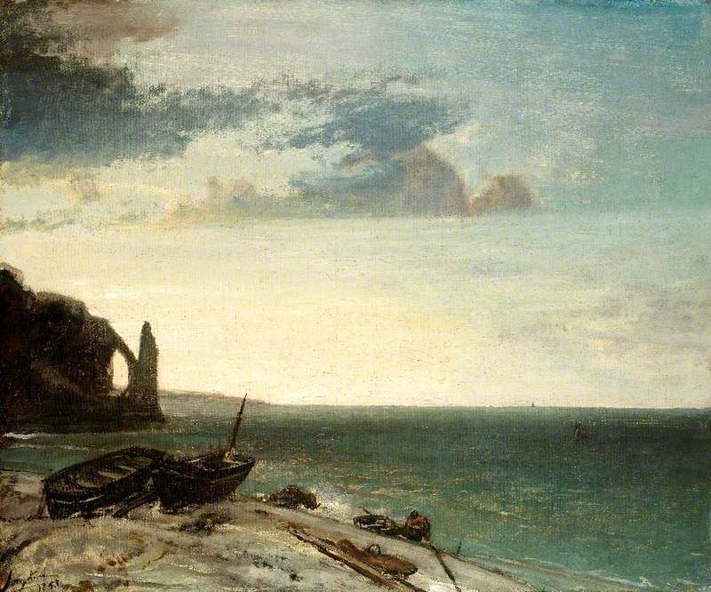 The Sea at Etretat (1853) - Johan Jongkind Tablo