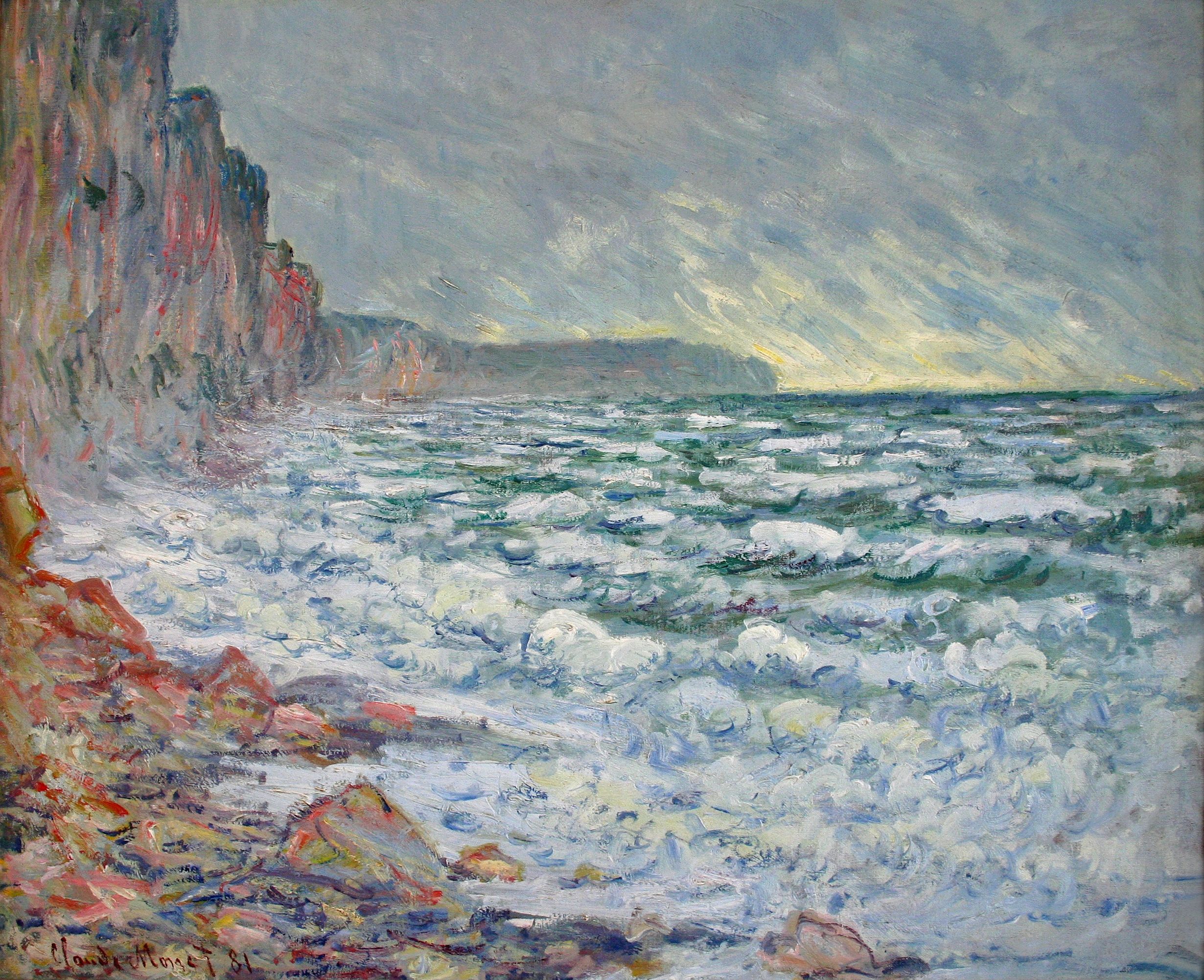 The Sea at Fecamp (1881) - Claude Monet Tablo