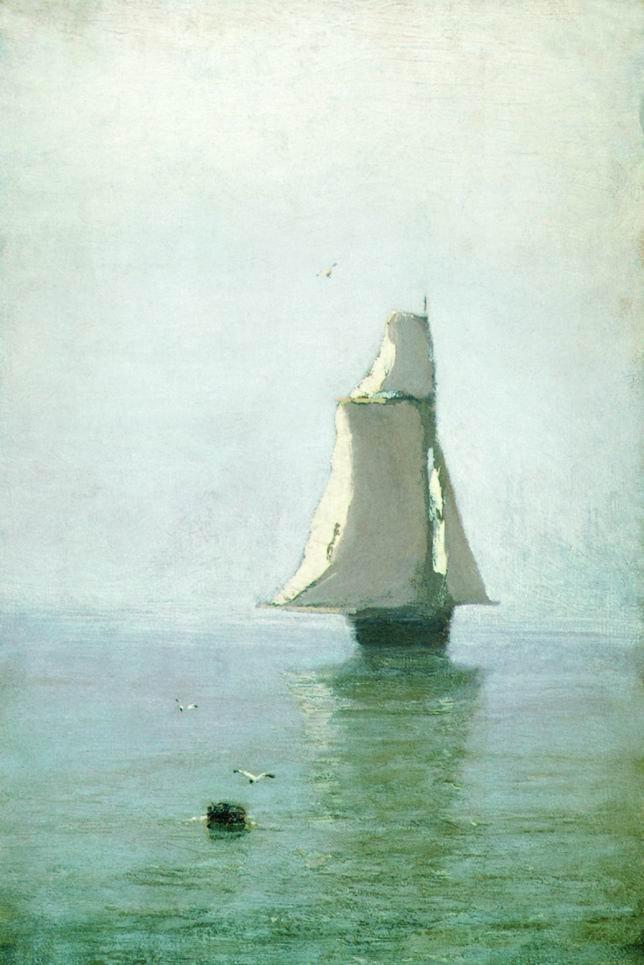 The Sea with a Sailing Ship - Arkhip Kuindzhi Tablo