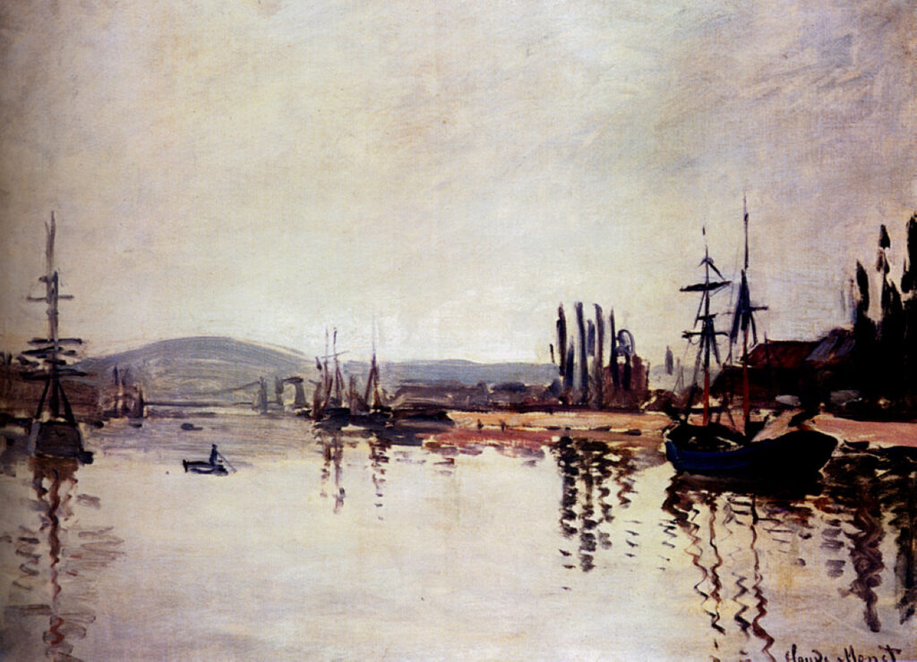 The Seine Below Rouen (1872) - Claude Monet Tablo