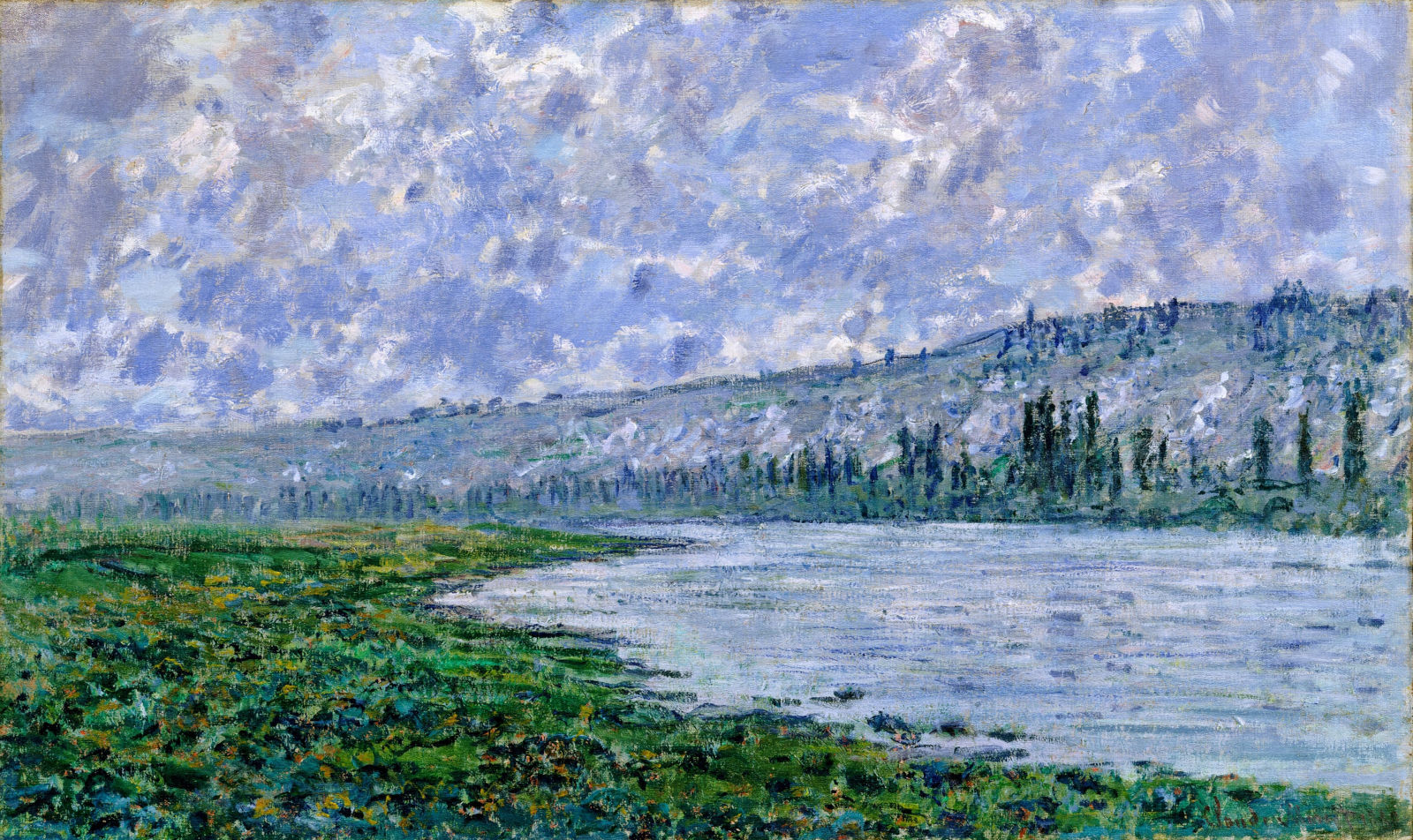 The Seine and the Chaantemesle (1880) - Claude Monet Tablo