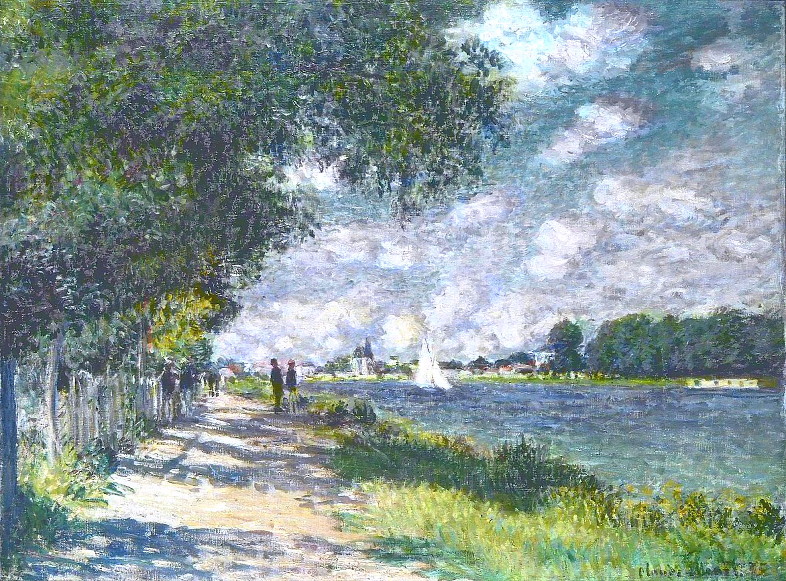 The Seine at Argenteuil (1875) - Claude Monet Tablo