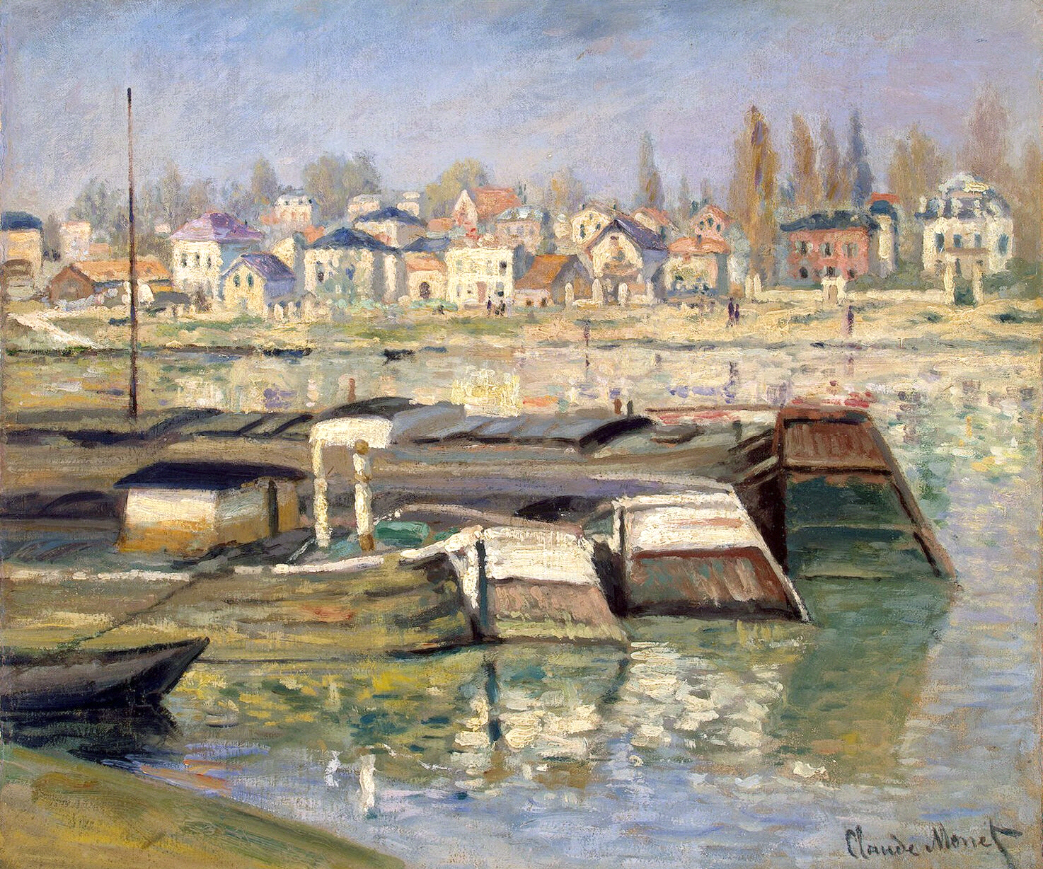 The Seine at Asnieres (1873) - Claude Monet Tablo