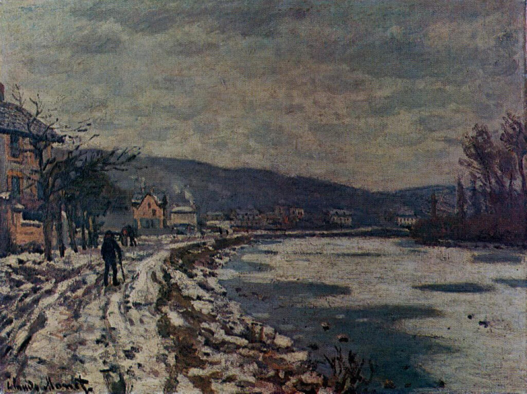 The Seine at Bougival (1869) - Claude Monet Tablo