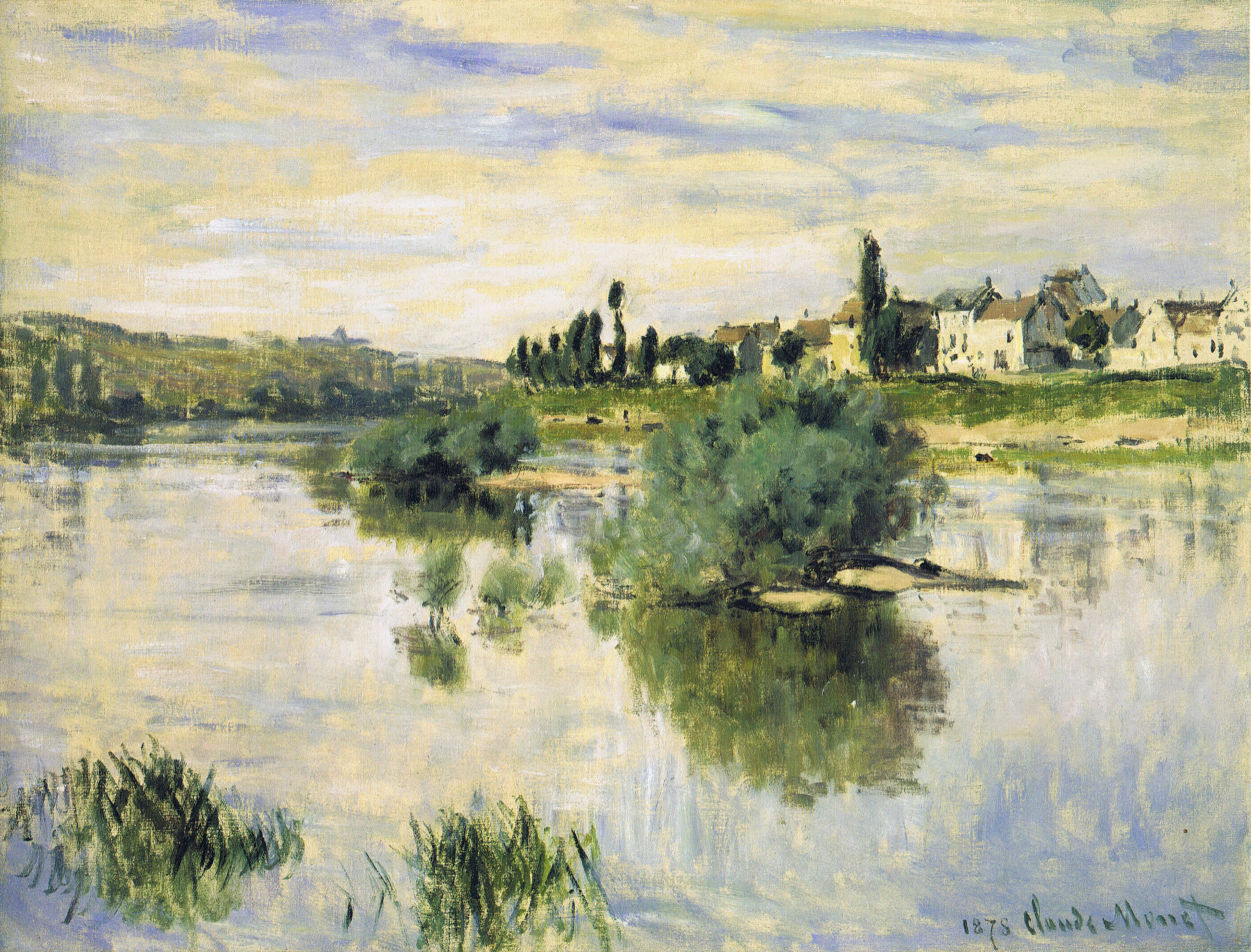 The Seine at Lavacourt (1878) - Claude Monet Tablo