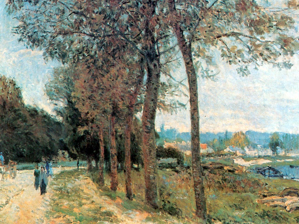 The Seine at Marly (1876) - Alfred Sisley Tablo