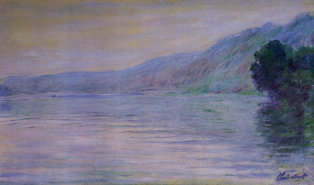 The Seine at Port Villez, Blue Effect (1894) - Claude Monet Tablo