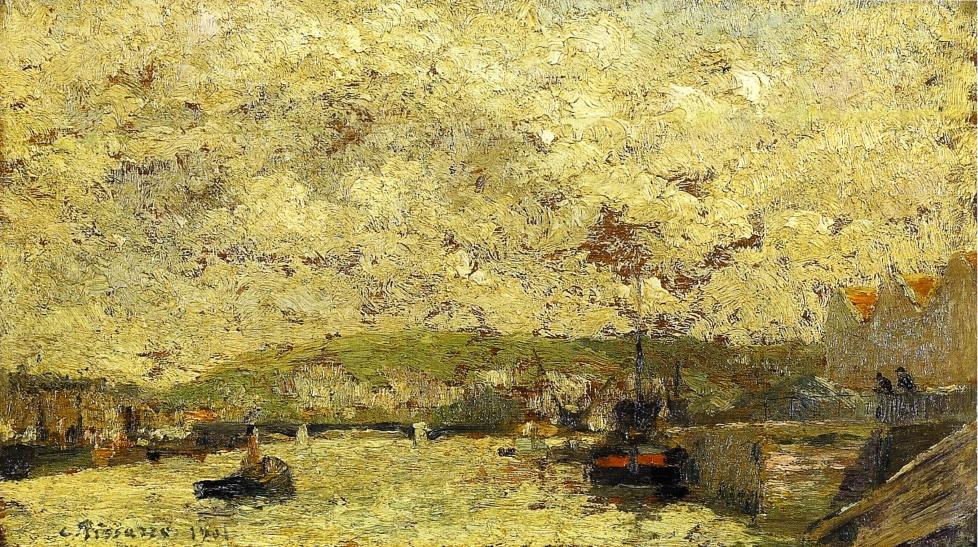 The Seine at Rouen (1901) - Camille Pissarro Tablo