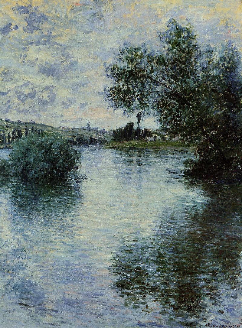 The Seine at Vetheuil (1879) - Claude Monet Tablo