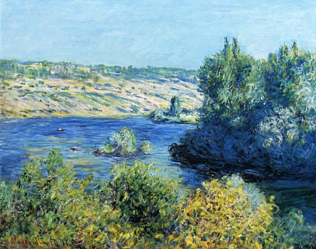The Seine at Vetheuil (1881) – Claude Monet Tablo