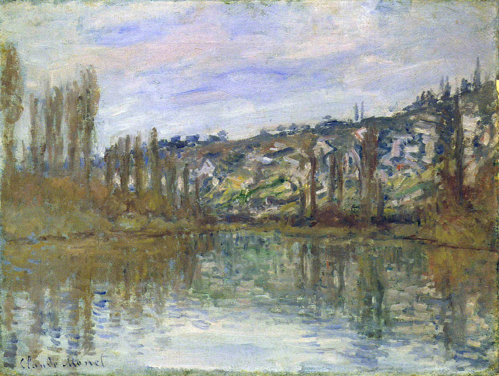 The Seine near Vetheuil (1897) - Claude Monet Tablo