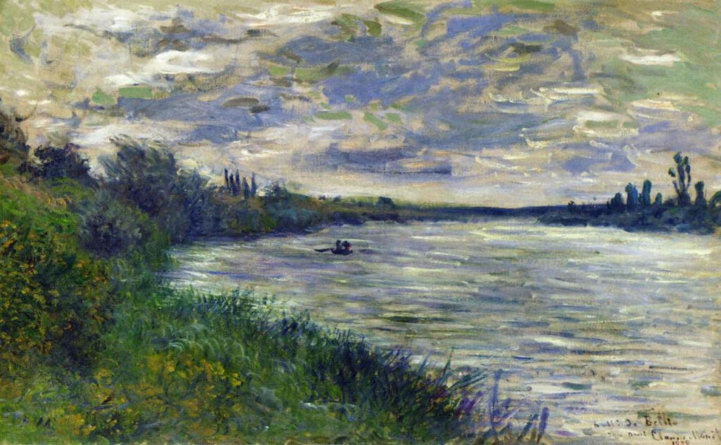 The Seine near Vetheuil, Stormy Weather (1878) - Claude Monet Tablo