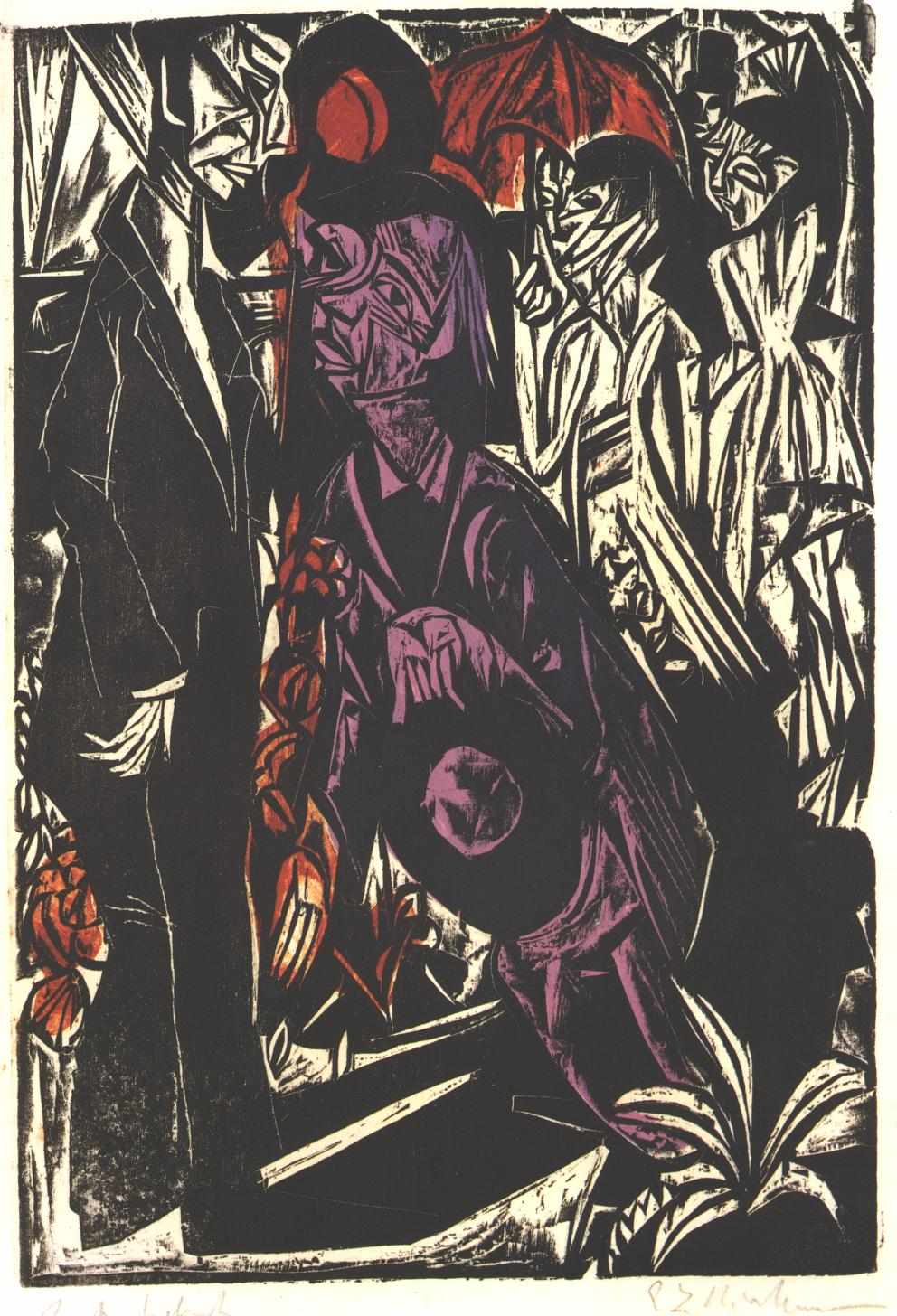 The Selling of the Shadow (1915) - Ernst Ludwig Kirchner Tablo