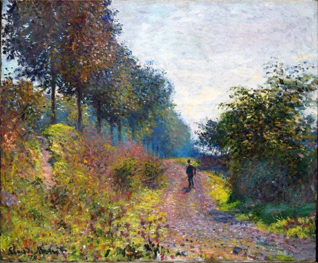 The Sheltered Path (1873) - Claude Monet Tablo