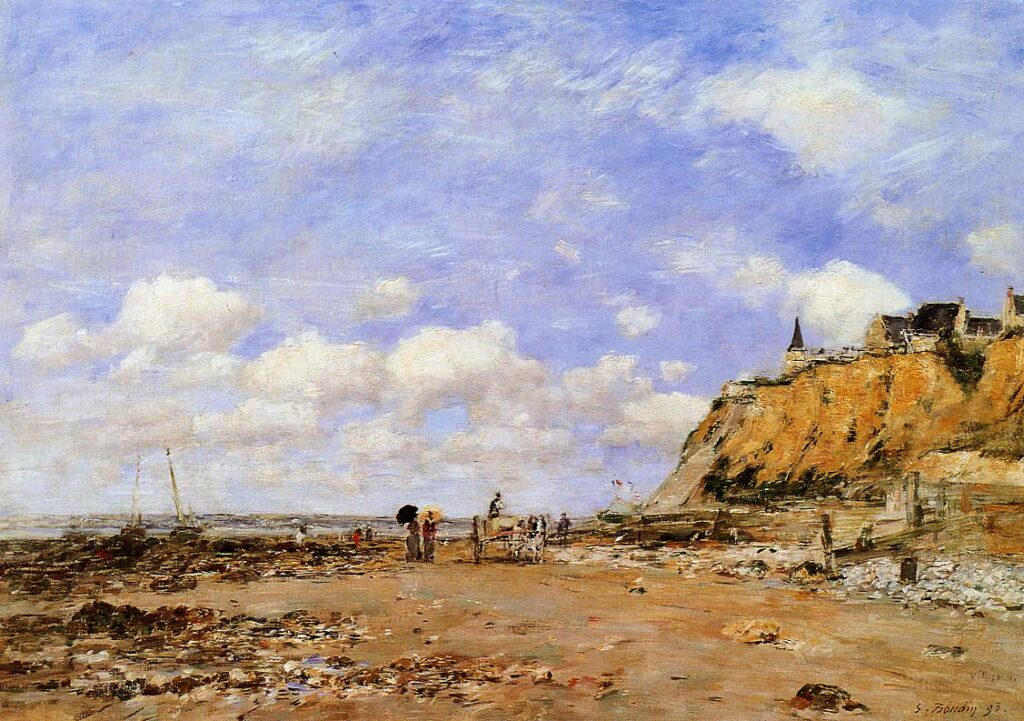 The Shore at Villerville (1893) – Eugène Boudin Tablo