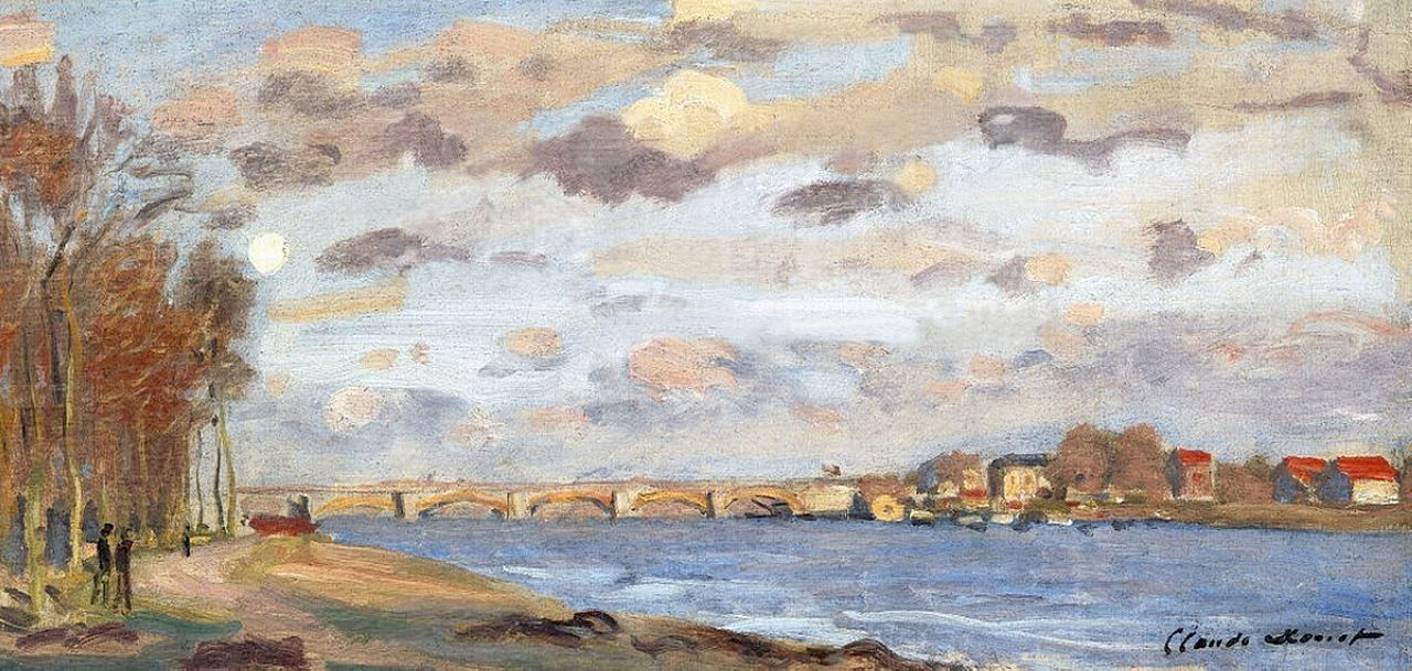 The Siene at Argentuil (1872) - Claude Monet Tablo