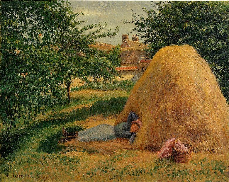 The Siesta (1899) - Camille Pissarro Tablo